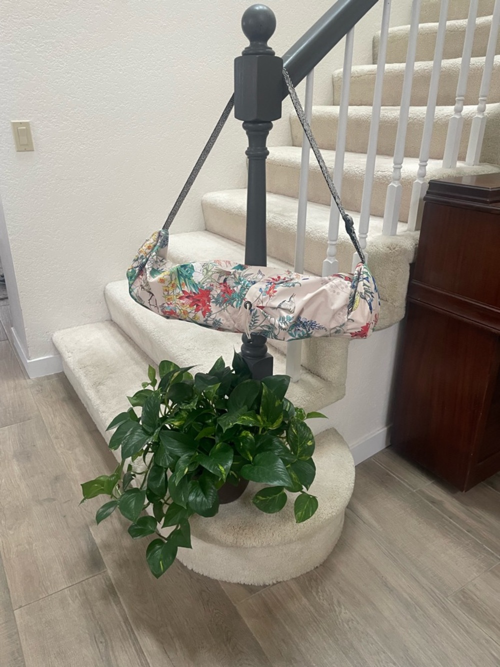 Johnny Was Floral Print Tote in Cream, Green, Red and Blue